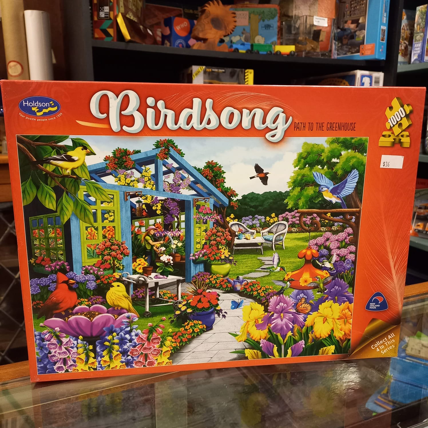 The main photo for Holdson - 1000 piece Birdsong - Path to the Greenhouse